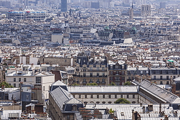 Looking across the rooftops of Paris from Montmartre, Paris, France, Europe