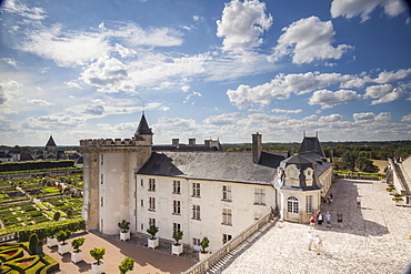 The magnificent Chateau and gardens of Villandry, UNESCO World Heritage Site, in the Loire Valley, Indre et Loire, Centre, France, Europe