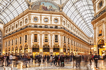 The Galleria Vittorio Emanuele II in central Milan, Lombardy, Italy, Europe