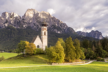 The church of San Costantino in the Dolomits, Italy.