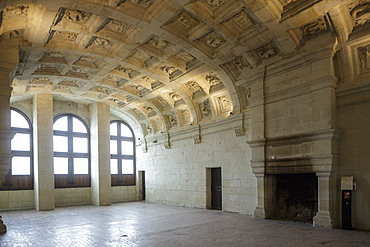 The interior of Chateau de Chambord, UNESCO World Heritage Site, Loire Valley, Loir et Cher, Centre, France, Europe