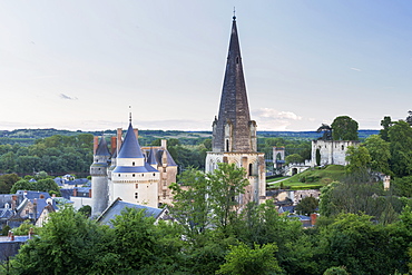 The town of Langeais in France which sits on the banks of the Loire River, UNESCO World Heritage Site, Loire Valley, Indre et Loire, France, Europe