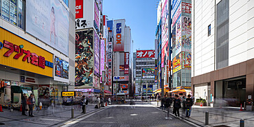 The futuristic Akihabara Electric Town shopping district, Tokyo, Japan, Asia