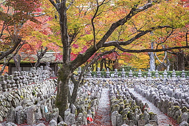 Adashino Nenbutsu-Ji Temple, dedicated to the souls who have died without families, Arashiyama, Kyoto, Japan, Asia