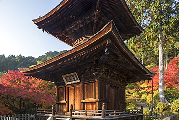 Autumn color in Jojakko-ji Temple in Arashiyama, Kyoto, Japan, Asia