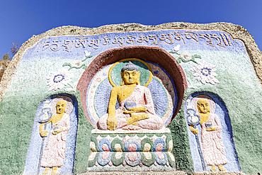 Buddhist carvings, Aryabal monastery in Gorkhi Terelj National Park, Mongolia, Central Asia, Asia