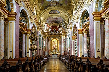 The interior of Jesuit Church in Vienna, Austria, Europe