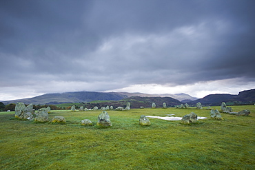 Castlerigg stone circle in the Lake District National Park, Cumbria, England, United Kingdom, Europe