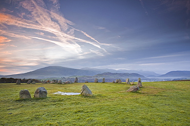 Castlerigg stone circle in the Lake District National Park, Cumbria, England, United Kingdom, Europe