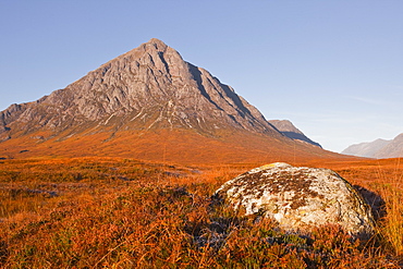 Buachaille Etive Mor mountain on the edge of Glencoe and Glen Etive, Highlands, Scotland, United Kingdom, Europe