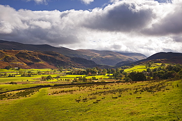 Looking towards Hartsop and the surrounding fells such as Hartsop Dodd in the Lake District National Park, Cumbria, England, United Kingdom, Europe 