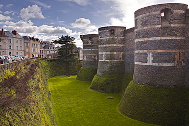 The royal fortress and chateau in Angers, Maine-et-Loire, France, Europe