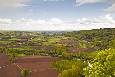 The valley of the Dordogne in south western France, Europe