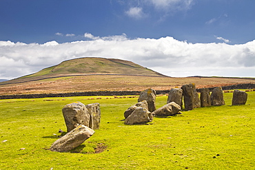 The Neolithic Swinside stone circle (Sunkenkirk stone circle), Lake District National Park, Cumbria, England, United Kingdom, Europe 