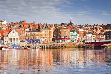 The coastal town of Whitby in the North York Moors, Yorkshire, England, United Kingdom, Europe