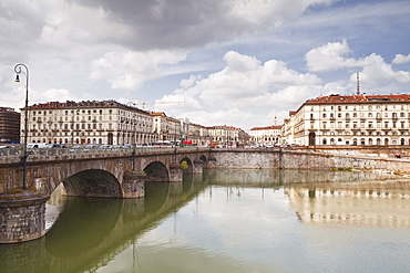 Piazza Vittorio Veneto and the river Po, Turin, Piedmont, Italy, Europe