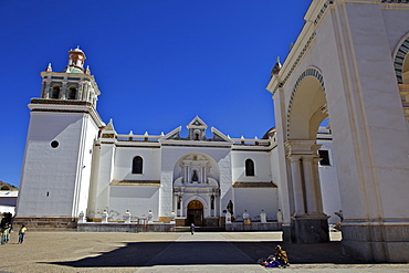 Basilica of Our Lady of Copacabana on the shores of Lake Titicaca, Bolivia, South America