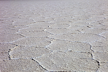 Details of the salt deposits in the Salar de Uyuni salt flat, southwestern Bolivia, Bolivia, South America