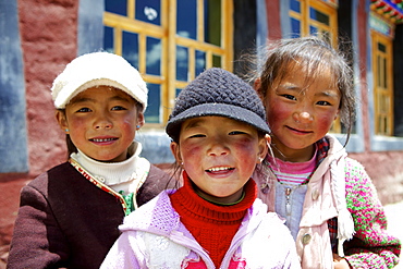 Tibetan children, Tibet, China, Asia