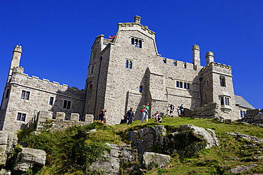 Castle house on St. Michael's Mount, Marazion, Cornwall, England, United Kingdom, Europe