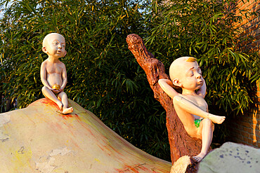 Sculpture at the 798 Art Zone (Dashanzi Art District) in Beijing, China, Asia