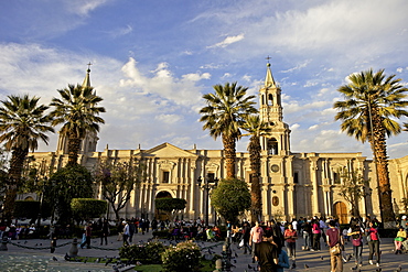 Plaza de Armas, Arequipa Cathedral in background, Arequipa , peru, peruvian, south america, south american, latin america, latin american South America