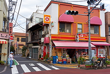 Shops in Tokyo's traditional Yanaka district, Tokyo, Japan, Asia