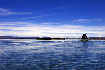 Boat on Lake Titicaca, peru, peruvian, south america, south american, latin america, latin american South America