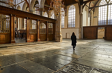 Interior of Oude Kerk (Old Church), Amsterdam, North Holland, The Netherlands, Europe