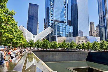 9/11 Memorial Fountain in New York City, New York, United States of America, North America