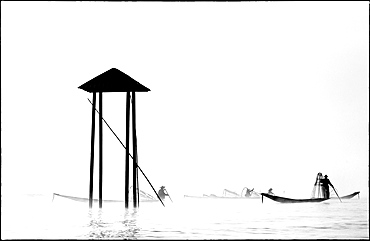 The Intha fisherman on Inle Lake