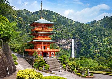 Three Pagoda at Seiganto-ji's temple, Natchi taisha, Japan