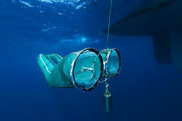 Tara Oceans Expeditions - May 2011. Surface plancton nets, deployed from Tara, Galapagos