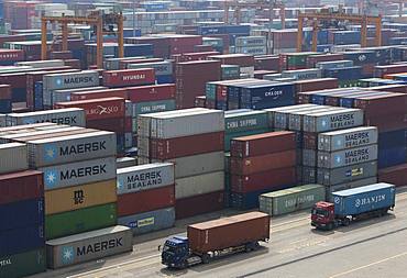 Containers, Yantian Container Port, Shenzhen Port, China.