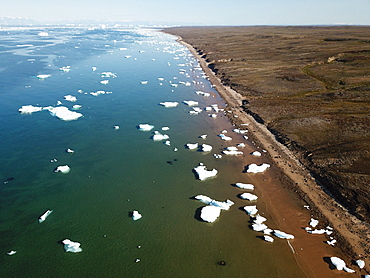 The coast of Jameson land on the edge of Scoresbysund, North East Greenland