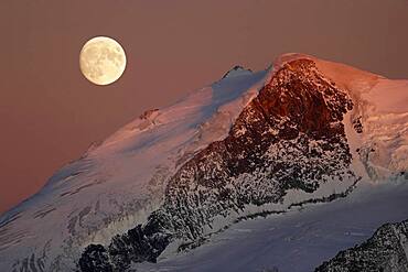 Full moon over the Valais Alps, Switzerland