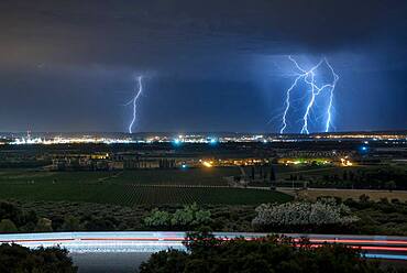 Thunderstorm over the Etang de Berre, Bouches-du-Rh?ne, France