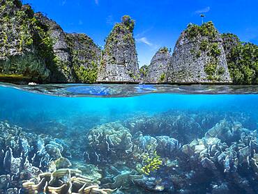 Split level panorama to Raja Ampat, Indonesia