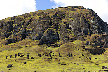 Rano Raraku, Moai Quarry, Easter Island, Chile