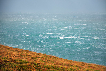 Storm Bella in Beuzec-Cap-Sizun, in the Bay of Douarnenez, on December 28, 2020. Wind of 140 km/h. Brittany, France