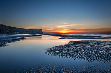 Sunset on the Petit Blanc-Nez, Escalles, Pas-de-Calais, Opal Coast, France