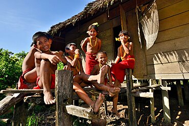 Mentawai children, Siberut, Mentawai, Indonesia