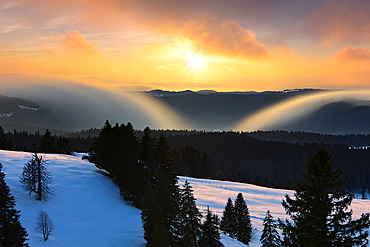 Sea of clouds over the Jura Mountains, Ain, France