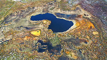 Peatland on the Varanger plateau in Norway in spring