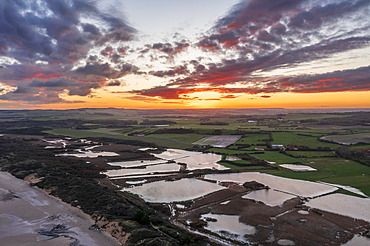 Tardinghen marsh at sunrise, Pas-de-Calais, Opal Coast, France