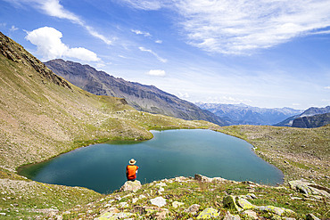 Hike to Lac Palluel (2472 m) from the hamlet of Dormillouse, Freissinieres, Ecrins National Park, Hautes-Alpes, France