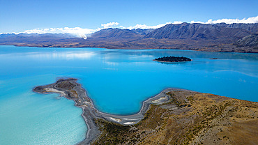 Tekapo lake, Canterbury, Southern alps, Southern Island, New-zealand