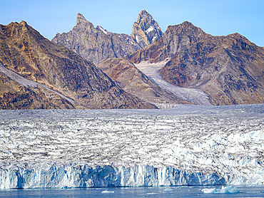 Karale Glacier in Sermiligaaq Fjord. Ammassalik area in East Greenland. North America, Greenland, Ammassalik, Tasiilaq, danish territory, autumn