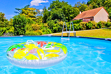 Swimming pool in a private garden, Sarthe, France