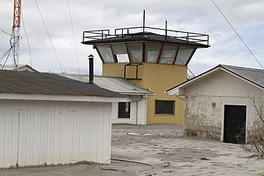 a lahar destroyed the airport and parts of the town of Chaiten in May 2008 houses were washed into the sea of mud floods from lava ashes South Chile Chile South America America Chile South America America